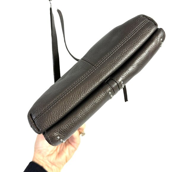 Brighton Organizer Pretty Tough Jagger Studded Crossbody Bag Pewter - Picture 5 of 12